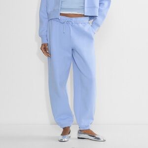 Aritzia Cozy Sweatfleece Mega Baggy Foldover Jogger Dayflower Blue